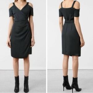 All Saints Baltic Born Athena Pleated Maxi Dress, Size 4